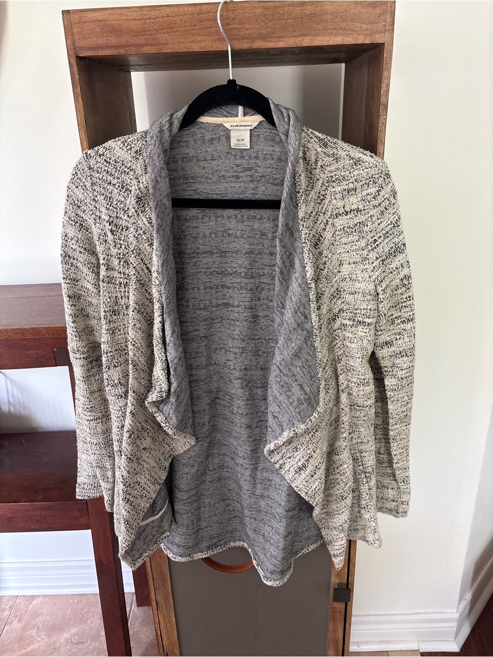 Club Monaco Marled Gray Open-Front Women's Cardigan